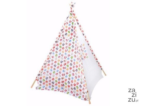 Namiot wigwam Tipi wesołe sowy dla dziecka | ZA3508 Namiot wigwam Tipi wesołe sowy dla dziecka | ZA3508