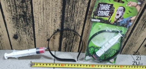 Opaska hallowen STRZYKAWKA w głowie ZOMBIE Opaska hallowen STRZYKAWKA w głowie ZOMBIE