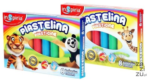Plastelina 8 kolorów INSPIRIA | 3804 Plastelina 8 kolorów INSPIRIA | 3804