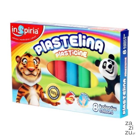 Plastelina 8 kolorów INSPIRIA | 3804 Plastelina 8 kolorów INSPIRIA | 3804
