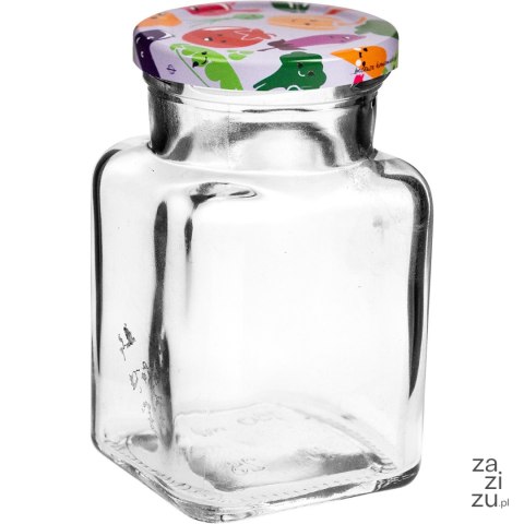 Słoik kwadratowy 150ml + zakrętka 6szt. | 132155 Słoik kwadratowy 150ml + zakrętka 6szt. | 132155