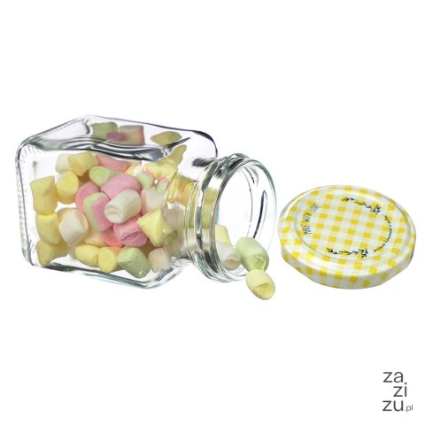 Słoik kwadratowy 150ml + zakrętka 6szt. | 132155 Słoik kwadratowy 150ml + zakrętka 6szt. | 132155