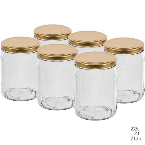 Słoiki 500ml + zakrętki 6szt. | 132502 Słoiki 500ml + zakrętki 6szt. | 132502