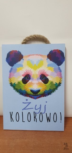 Tabliczka/obraz do zawieszenia 20x15 ŻYJ KOLOROWO Tabliczka/obraz do zawieszenia 20x15 ŻYJ KOLOROWO