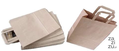 Torebka papierowa z uszami 25szt SZARA 25 x 15 x 32 cm 3826 Torebka papierowa z uszami 25szt SZARA 25 x 15 x 32 cm 3826