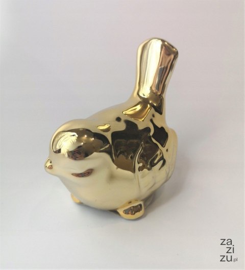 Figurka ceramiczna ptaszek złoty 10 x 5,5 x 8cm | DKC994-24 Figurka ceramiczna ptaszek złoty 10 x 5,5 x 8cm | DKC994-24