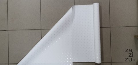 Folia dwustronna szer 50cm BIAŁA KROPKI Folia dwustronna szer 50cm BIAŁA KROPKI