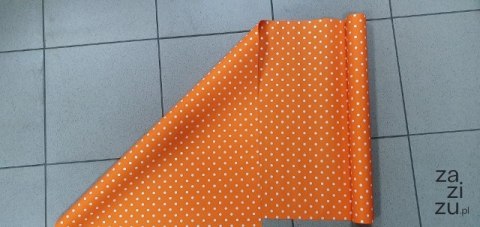 Folia dwustronna szer 50cm POMARAŃCZOWA KROPKI Folia dwustronna szer 50cm POMARAŃCZOWA KROPKI