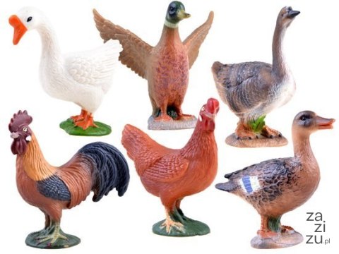 Kogut gęś kaczka zwierzęta domowe figurka 5,5x 5,5x2,5cm | ZA3387 Kogut gęś kaczka zwierzęta domowe figurka 5,5x 5,5x2,5cm | ZA3387