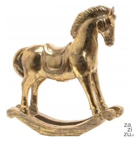 Koń ceramiczny na biegunach 8szt. ZŁOTO | 447630 Koń ceramiczny na biegunach 8szt. ZŁOTO | 447630