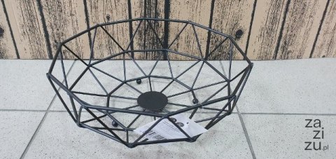 Koszyk na owoce AŻUR CZARNY 28x10 W6441-1