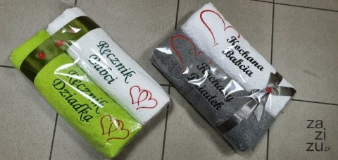 Kpl.2 ręczników frotte 70x140 BABCIA DZIADEK Kpl.2 ręczników frotte 70x140 BABCIA DZIADEK