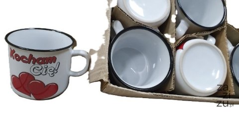 Kubek ceram. retro 6szt. KOCHAM CIĘ Kubek ceram. retro 6szt. KOCHAM CIĘ