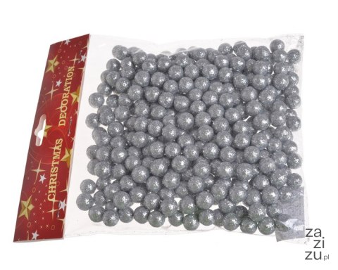 Kuleczki z brokatem w paczce 1,2cm SREBRNE - 22CAN17-611_B201 Kuleczki z brokatem w paczce 1,2cm SREBRNE - 22CAN17-611_B201