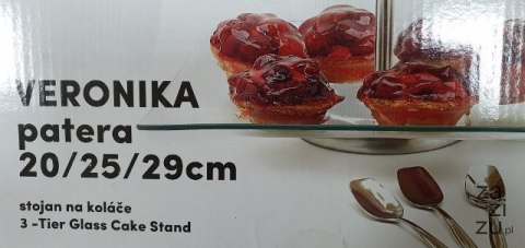 Patera szklana 3-poziomy VERONIKA Patera szklana 3-poziomy VERONIKA