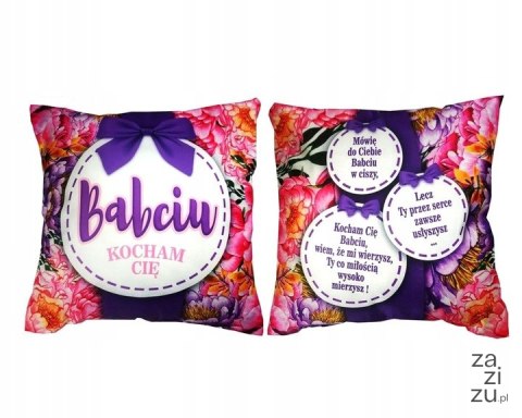 Poduszka 35x35 Babciu Kocham Cię | S164 Poduszka 35x35 Babciu Kocham Cię | S164