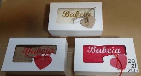Ręcznik w pudełku 50x100 BABCIA Ręcznik w pudełku 50x100 BABCIA