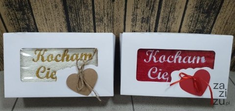 Ręcznik w pudełku 50X100 KOCHAM CIĘ Ręcznik w pudełku 50X100 KOCHAM CIĘ