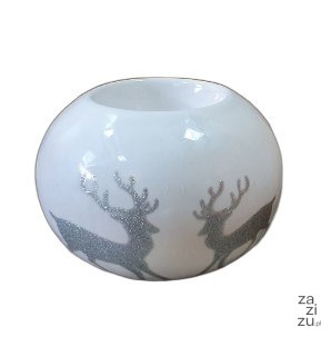 Świecznik ceramiczny 4szt. KULA RENIFER 10x9cm | RC1838-31 Świecznik ceramiczny 4szt. KULA RENIFER 10x9cm | RC1838-31