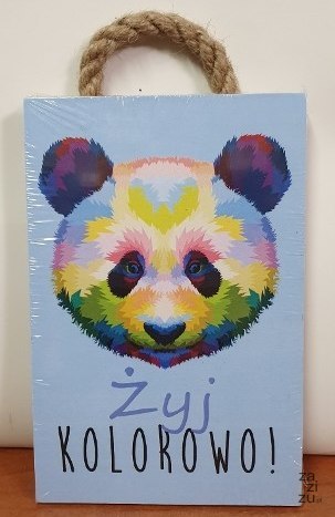 Tabliczka / obraz do zawieszenia 10 x 15 ŻYJ KOLOROWO Tabliczka / obraz do zawieszenia 10 x 15 ŻYJ KOLOROWO