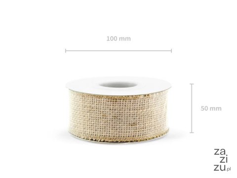 Taśma/wstążka 4cm x 5m JUTA NATURALNA TJ2-4 Taśma/wstążka 4cm x 5m JUTA NATURALNA TJ2-4
