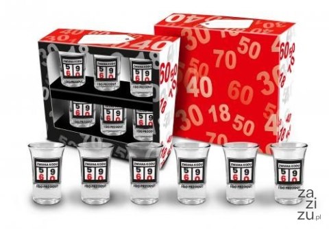 ZMIANA KODU - zestaw 6 kieliszków 35ml - 60 ZMIANA KODU - zestaw 6 kieliszków 35ml - 60
