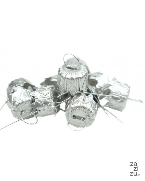 Zawieszki do bombek 16mm srebrne 12szt. | ZW-5900 Zawieszki do bombek 16mm srebrne 12szt. | ZW-5900