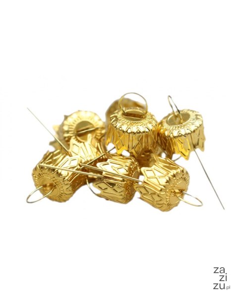 Zawieszki do bombek 16mm złote 12szt. | ZW-5894 Zawieszki do bombek 16mm złote 12szt. | ZW-5894