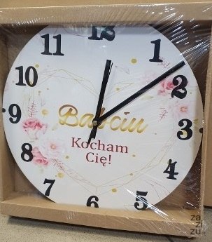 Zegar ścienny 30cm Babciu Kocham CIę Zegar ścienny 30cm Babciu Kocham CIę