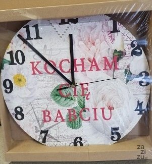 Zegar ścienny 30cm KOCHAM CIĘ BABCIU Zegar ścienny 30cm KOCHAM CIĘ BABCIU