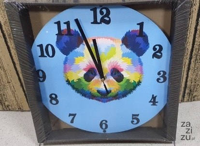 Zegar ścienny 30cm MIŚ KOLOROWY Zegar ścienny 30cm MIŚ KOLOROWY