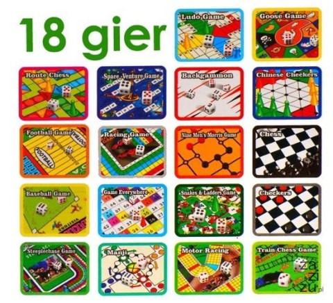 Zestaw gier 18 w1 gra planszowa szachy | GR0081 Zestaw gier 18 w1 gra planszowa szachy | GR0081