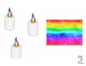 Znicz ledowy 12szt. zmieniający kolor + 2XR6 1200g SUBITO RGB