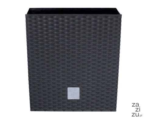Donica RATO LOW 40x40x41cm Antracyt rattan+wkład Donica RATO LOW 40x40x41cm Antracyt rattan+wkład