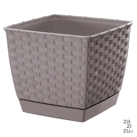 Doniczka RATOLLA square 19x19 - mocca Doniczka RATOLLA square 19x19 - mocca