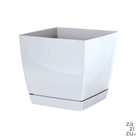 Doniczka z podstawką COUBI 15,5x14,2cm BIAŁA Doniczka z podstawką COUBI 15,5x14,2cm BIAŁA