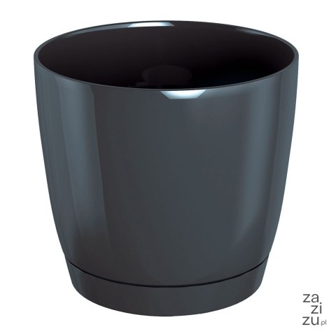Doniczka z podstawką Coubi 21x h19,3 cm - GRAFIT Doniczka z podstawką Coubi 21x h19,3 cm - GRAFIT