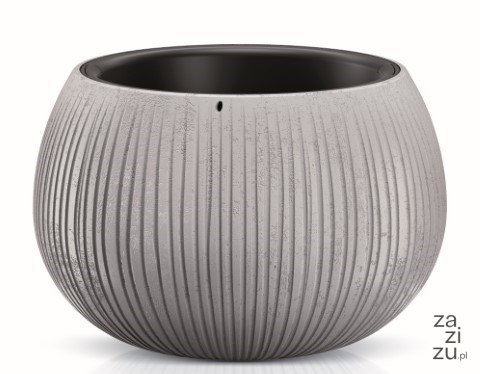 Doniczka z wkładem Beton Bowl 18cm szary | DKB180-422U Doniczka z wkładem Beton Bowl 18cm szary | DKB180-422U