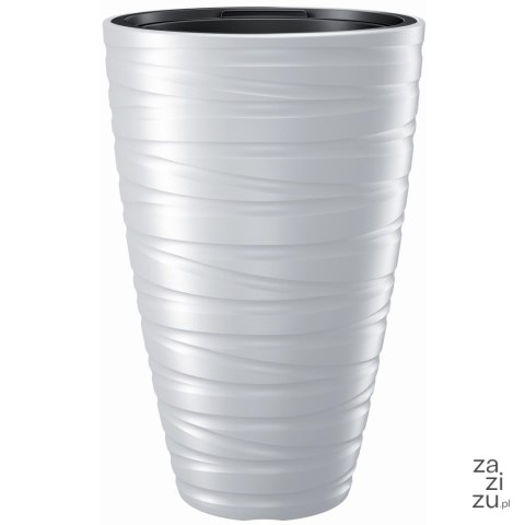 Doniczka z wkładem Maze 37xh58 cm biała Doniczka z wkładem Maze 37xh58 cm biała