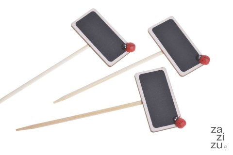 Drewniany pik- tabliczka 3cm - 14,5cm, 6szt KG-100332A Drewniany pik- tabliczka 3cm - 14,5cm, 6szt KG-100332A