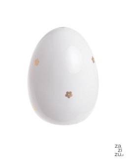 Jajko ceramiczne białe w złote kwiatki 8,5cm 8szt. 50CAN20053-4A