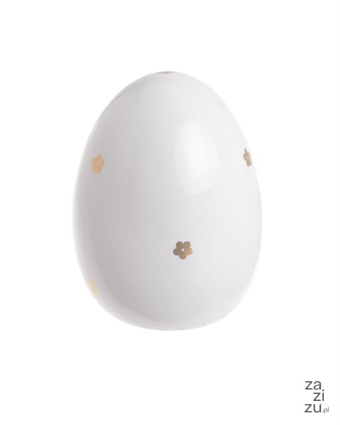 Jajko ceramiczne białe w złote kwiatki 8,5cm 8szt. 50CAN20053-4A Jajko ceramiczne białe w złote kwiatki 8,5cm 8szt. 50CAN20053-4A