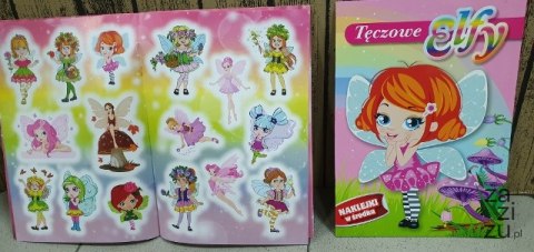 Kolorowanka + naklejki TĘCZOWE ELFY Kolorowanka + naklejki TĘCZOWE ELFY