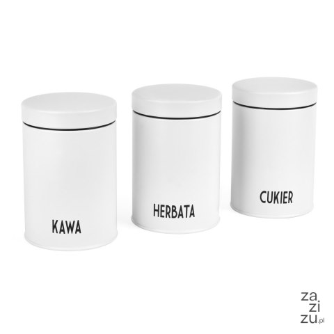 Komplet 3 pojemników Konighoffer Concept Kawa Herbata Cukier biały Komplet 3 pojemników Konighoffer Concept Kawa Herbata Cukier biały