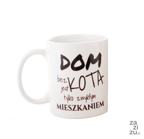 Kubek ceramiczny w ozdobnym opakowaniu "Dom bez kota..." - rudy Kubek ceramiczny w ozdobnym opakowaniu "Dom bez kota..." - rudy