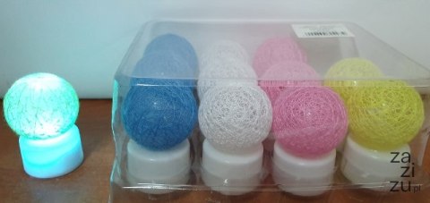 Lampki na baterie Led 12szt. COTTON BALLS Lampki na baterie Led 12szt. COTTON BALLS