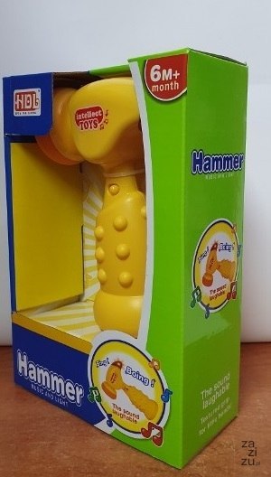 Młotek na baterie światło/dźwięk Młotek na baterie światło/dźwięk