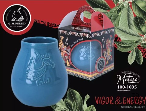 Naczynie ceramiczne matero niebieskie YERBA | 100-1035 Naczynie ceramiczne matero niebieskie YERBA | 100-1035