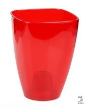 Osłonka do storczyka 12 cm transparentna czerwona Osłonka do storczyka 12 cm transparentna czerwona