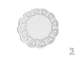 Serwetki papierowe okrągłe białe 100szt. 14cm | 35-14
